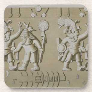 Bas Relief of Ancient Aztec Warriors, from The Sto Coaster