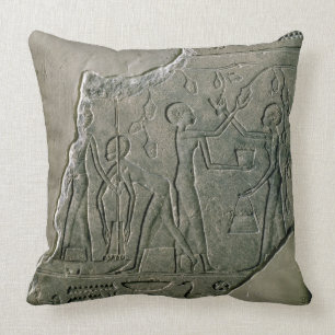 Bas relief of priestesses gathering grapes, 26th-3 cushion