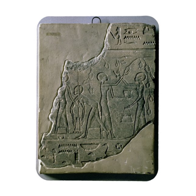Bas relief of priestesses gathering grapes, 26th-3 magnet (Vertical)