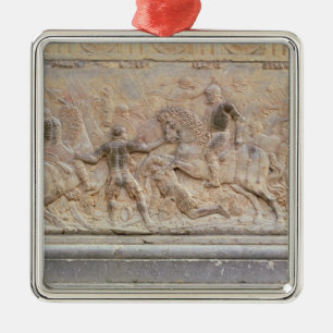 Bas relief panel metal ornament
