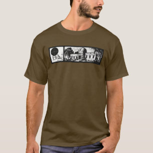 BAS T-Shirt with Retro Logos and Blueprint