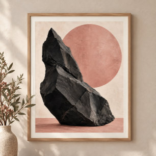 Basalt and Rose Art Print
