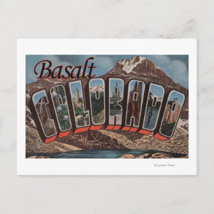 Basalt, Colorado - Large Letter Scenes Postcard