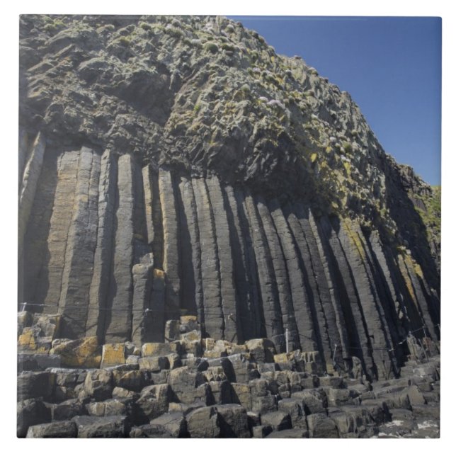 Basalt Columns by Fingal's Cave, Staffa, off Ceramic Tile (Front)