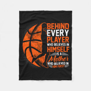 Basball Behind Every Player Mum Of A Basballer Fleece Blanket