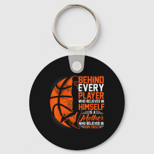 Basball Behind Every Player Mum Of A Basballer Key Ring