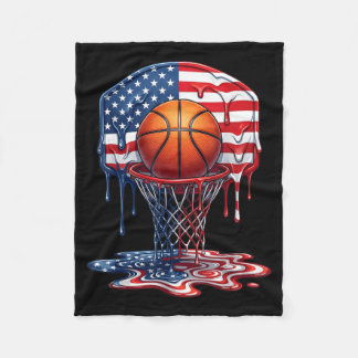 Basball Drip Usa Fleece Blanket