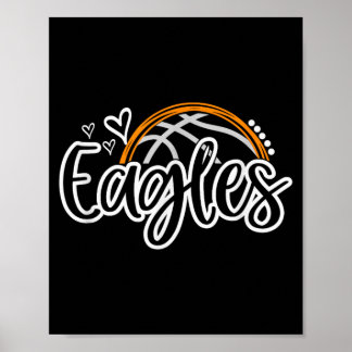 Basball Eagles School Sports Fan Team Spirit Poster