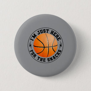 Basball Fan Im Here For The Snacks Funny Basball 6 Cm Round Badge