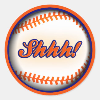 Basball fan surprise party enclosure classic round sticker