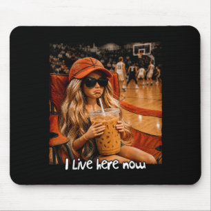 Basball Meme I Live Here Now Game Day Sport Mum Mouse Pad
