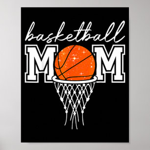 Basball Mum Mother Leopard Basball Hoop Net Game Poster
