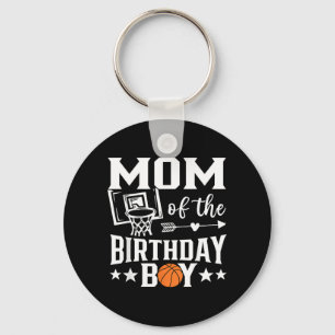 Basball Mum Of The Birthday Boy Family Matching 4 Key Ring