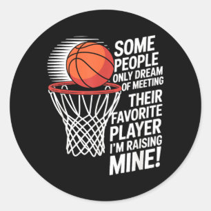 Basball Mum Or Dad Basball Parent Classic Round Sticker
