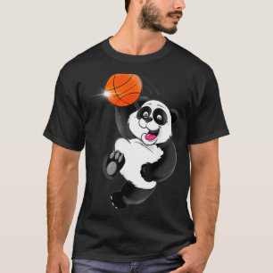 Basball Panda Slam Dunk Funny Kids S Sports T-Shirt