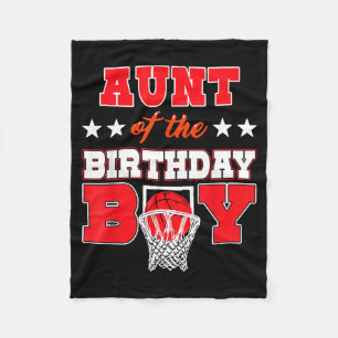 Basball Party Aunt Of The Birthday Boy Baller Fleece Blanket