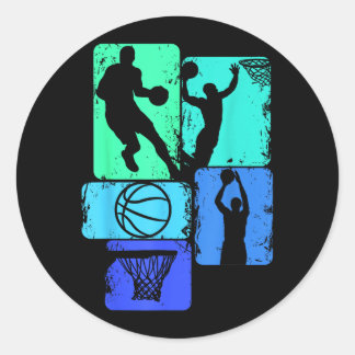 Basball Player Boys Kids Men Classic Round Sticker