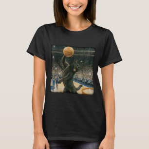 Basball Player Game Day Meme Black Cat Playing T-Shirt
