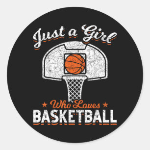 Basball Player Women Just A Girl Who Loves Basball Classic Round Sticker