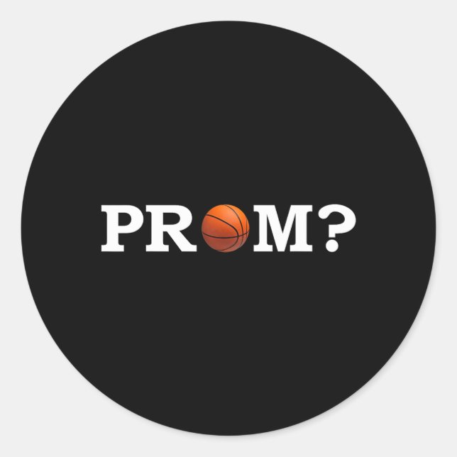 Basball Prom Proposal Promposal Classic Round Sticker (Front)