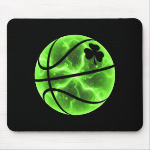 Basball Shamrock Lucky Clover Irish St Patricks Mouse Pad