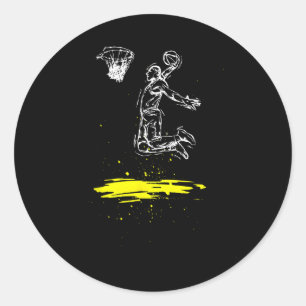 Basball Slam Dunk Classic Round Sticker