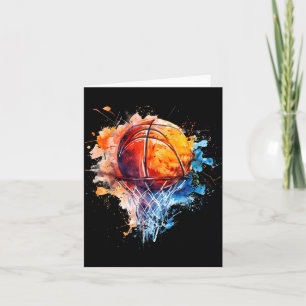 Basball Splash Basball Lover Colourful Watercolor Card