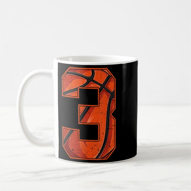 Basball Third 3rd Birthday Boy Girl Three 3 Years Coffee Mug (Left)