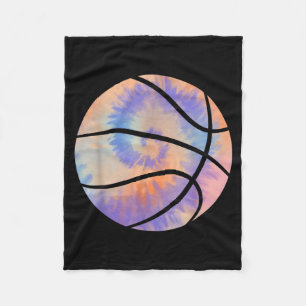 Basball Tie Dye Colourful Rainbow Basball Player Fleece Blanket