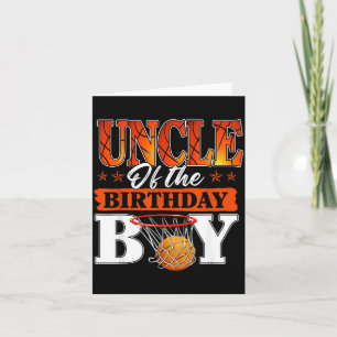 Basball Uncle Of The Birthday Boy Family Matching Card