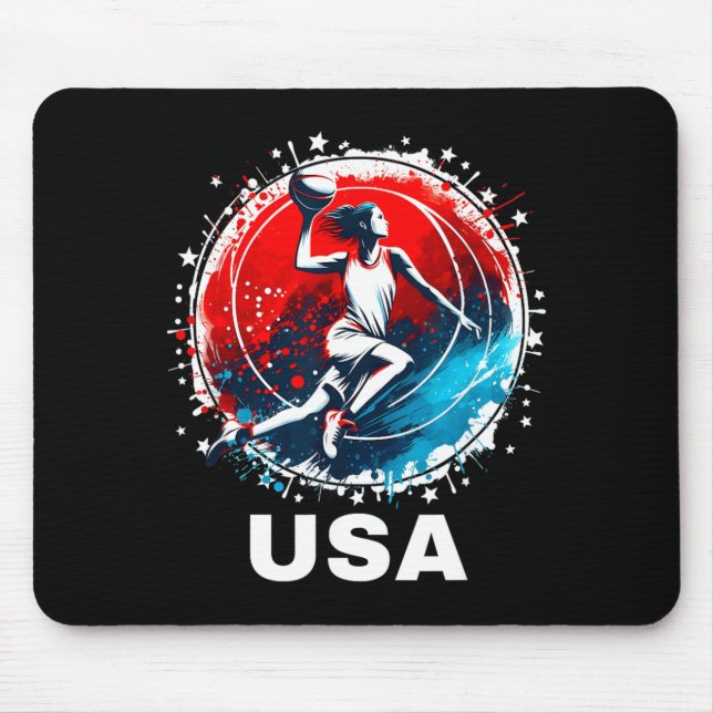 Basball Usa Go Usa Team Mouse Pad (Front)