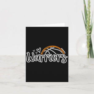 Basball Warriors School Sports Fan Team Spirit Card