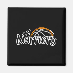 Basball Warriors School Sports Fan Team Spirit Magnet