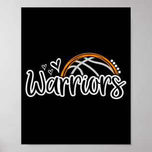 Basball Warriors School Sports Fan Team Spirit Poster