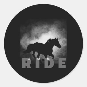 Basbo Just Ride Horseback Riding Apparel - Horse  Classic Round Sticker