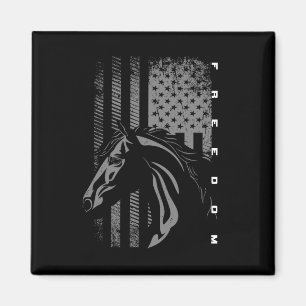 Basbo Uni-kids Black Flag Print - Horseback Riding Magnet