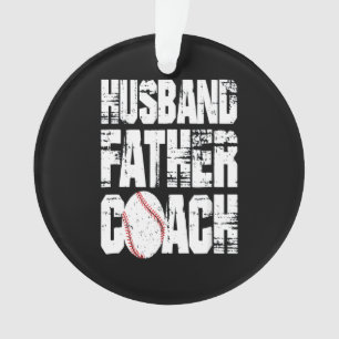 Base ball Husband Father Coach Ornament