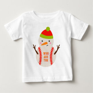 Base Ball Snowman Kids T-Shirt Unique