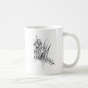 Base Black White Abstract Tribal Tattoo Art Coffee Mug