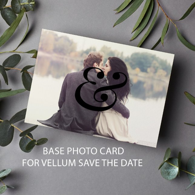 BASE CARD Modern overlay black wedding save date (Creator Uploaded)