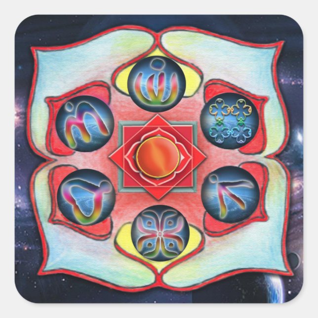 Base Chakra Square Sticker (Front)
