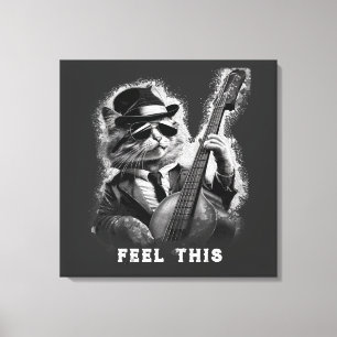 *~* Base Guitar CAT AP91 Stretched Canvas Print