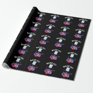 Base-ist Funny Chemistry Puns Dark BG Wrapping Paper