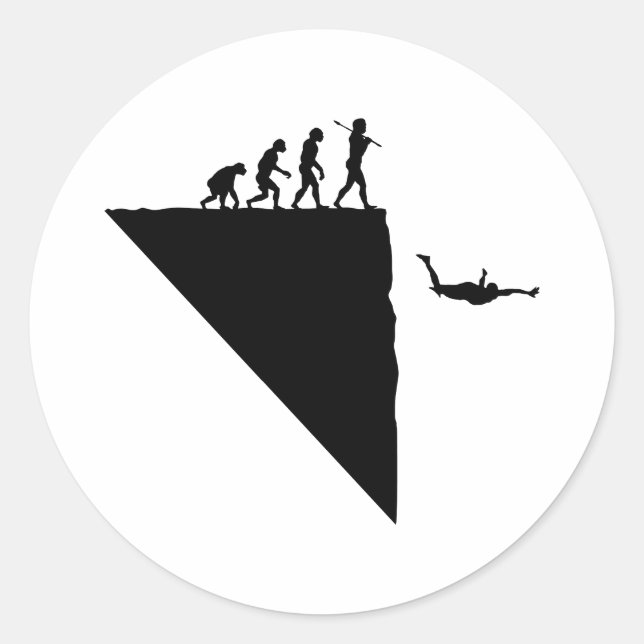 Base Jumper Classic Round Sticker (Front)