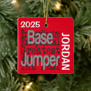 Base Jumper Extraordinaire CUSTOM Ceramic Ornament