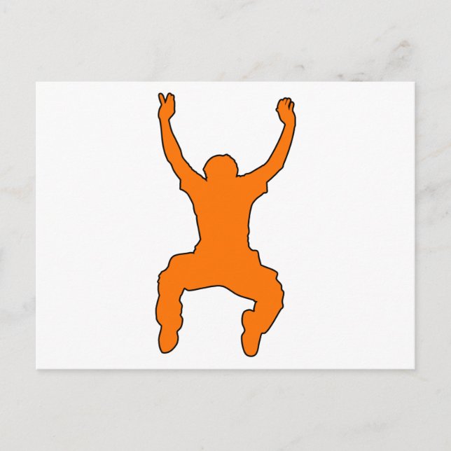 BASE Jumper Silhouette Free Falling Jump Postcard (Front)