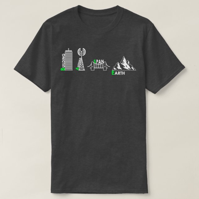 Base Jumping Parachute Extremely Wingsuit Base  T-Shirt (Design Front)