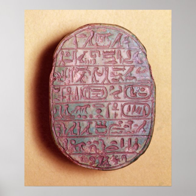 Base of a marriage scarab of Amenhotep III Poster (Front)