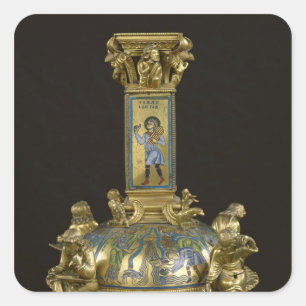 Base of the Cross of St. Bertin Square Sticker