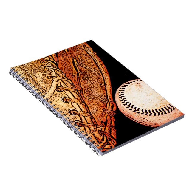 Basebal and Glove Notebook (Right Side)
